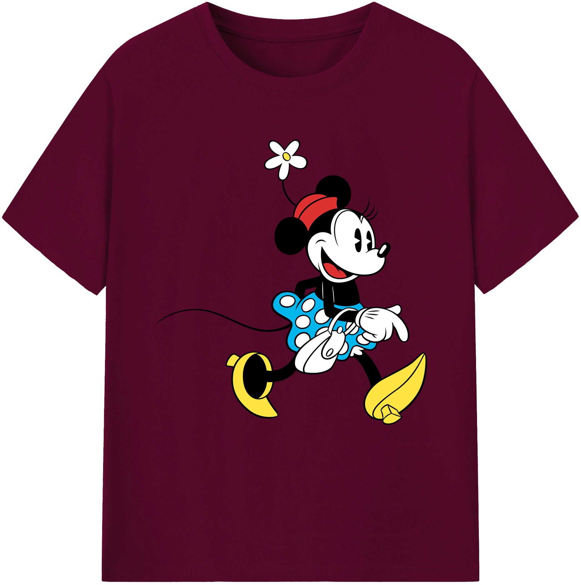 （画像用） ミッキーマウス Mickey Mouse レディースカジュアルプリントTシャツ（綿100％）